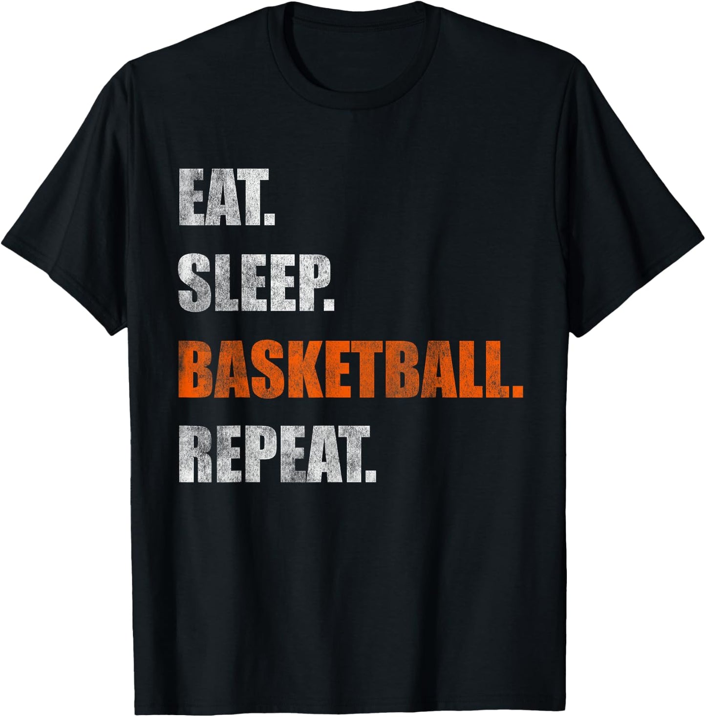 Eat Sleep Basketball Repeat T-Shirt - T-Shirt | Black