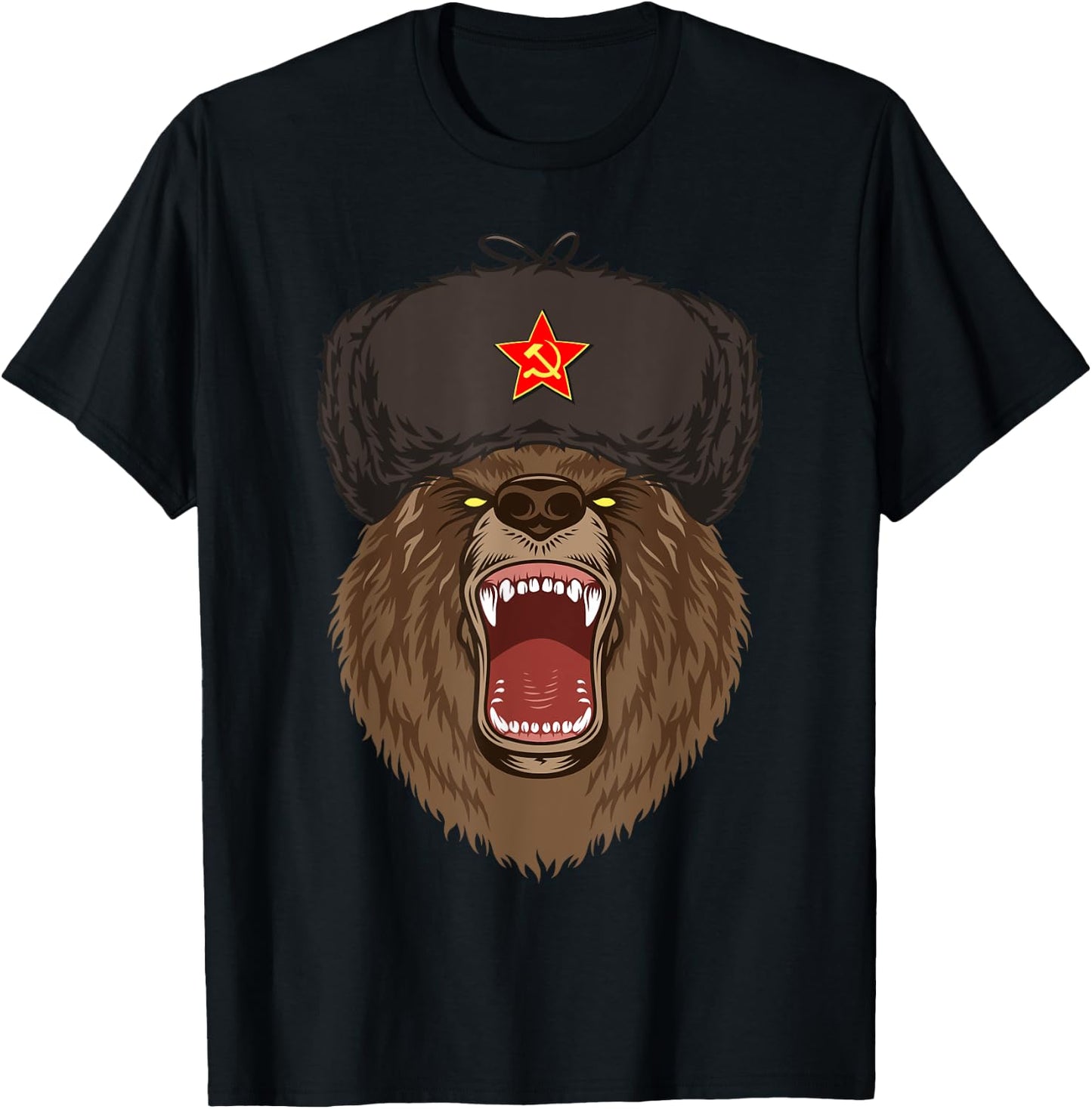 Russia Russian Bear T-Shirt - T-Shirt | Black