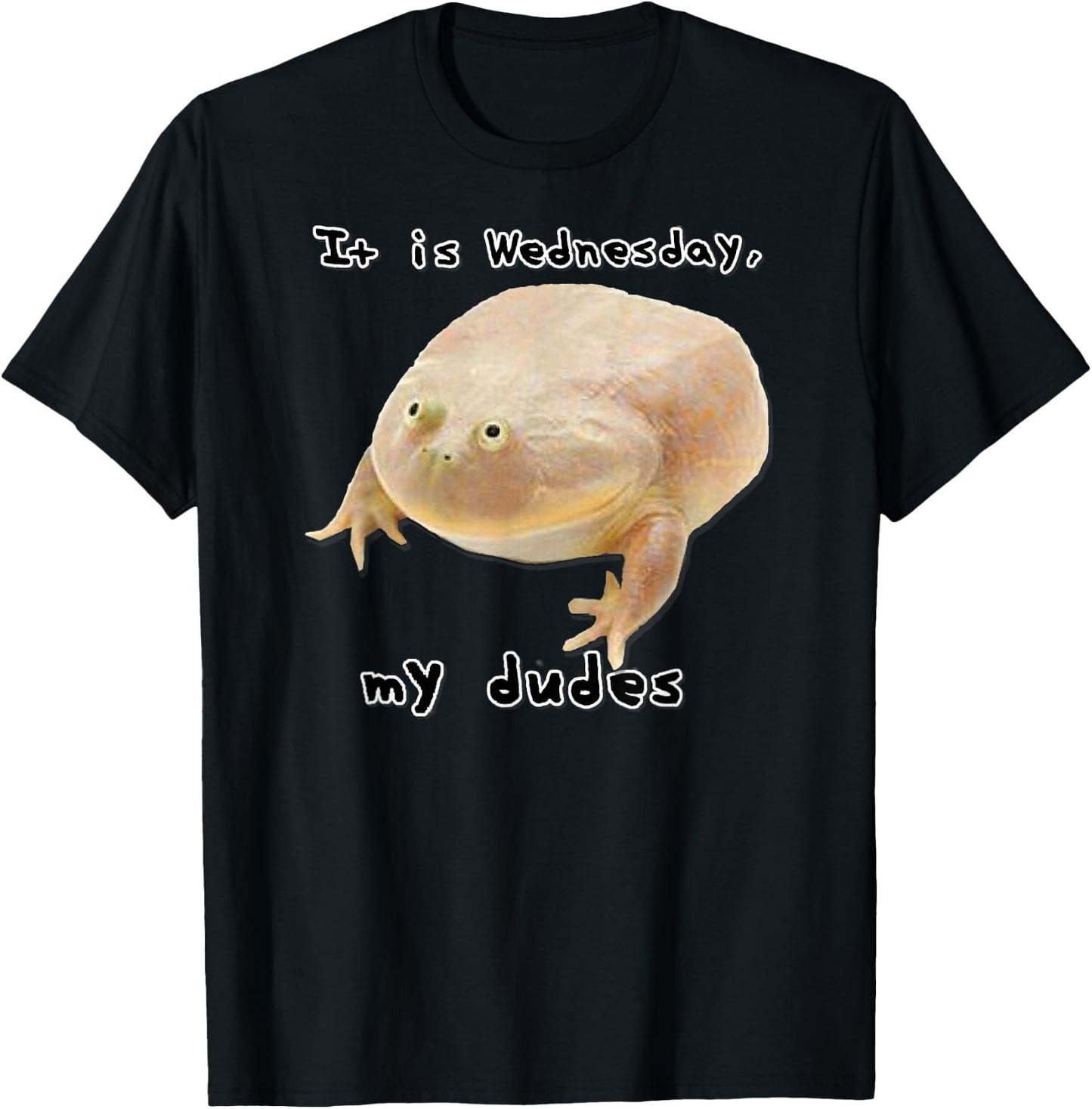 It is Wednesday My Dudes Funny Classic Frog Meme Original T-Shirt - T-Shirt | Black