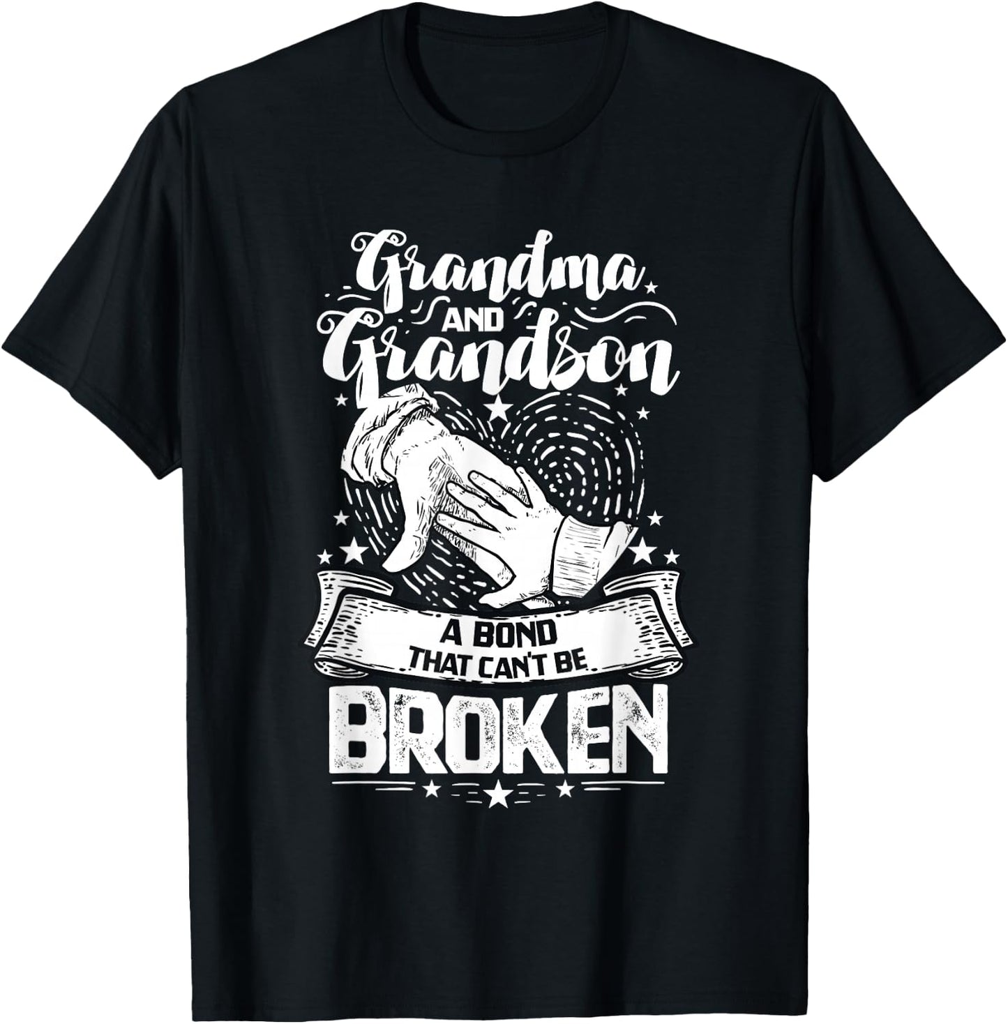 Grandma And Grandson A Bond That Can't Be Broken T-Shirt - T-Shirt | Black