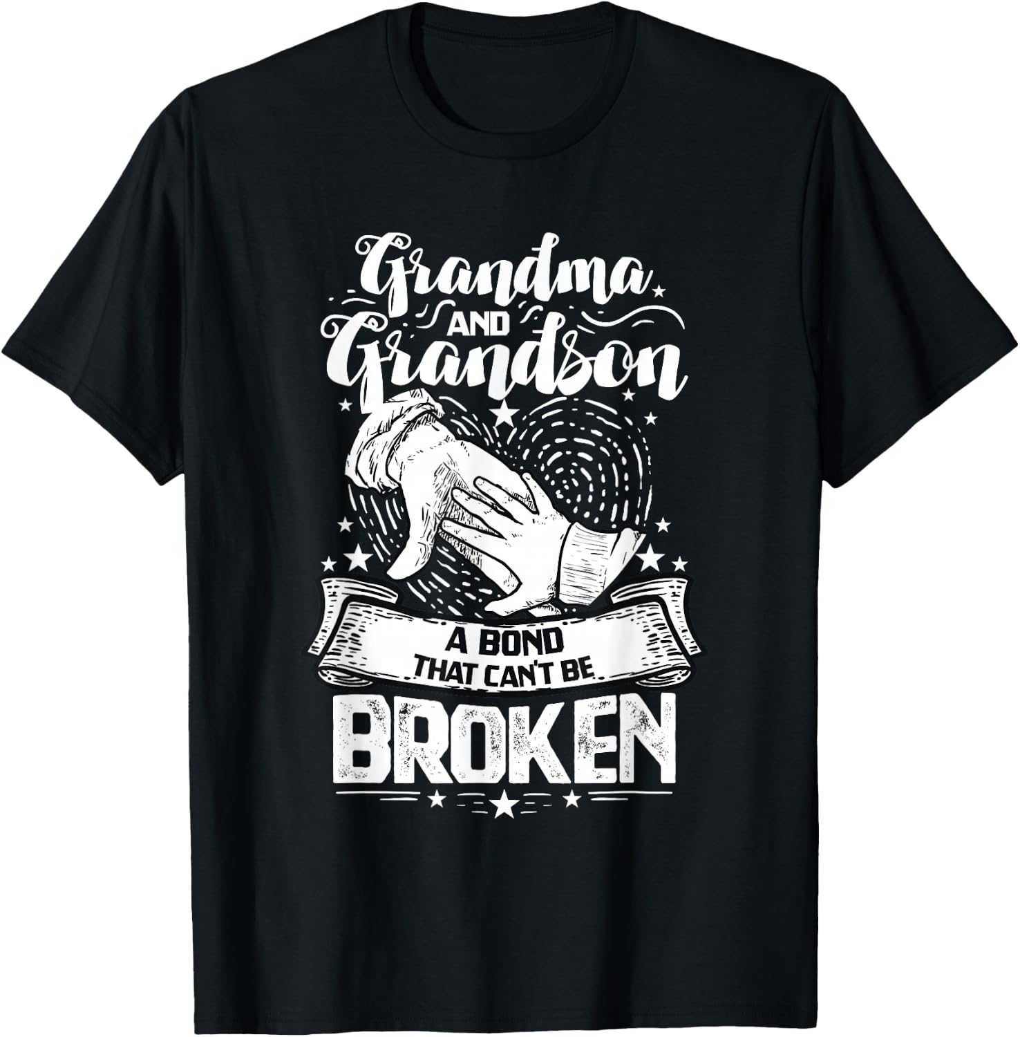 Grandma And Grandson A Bond That Can't Be Broken T-Shirt - T-Shirt | Black