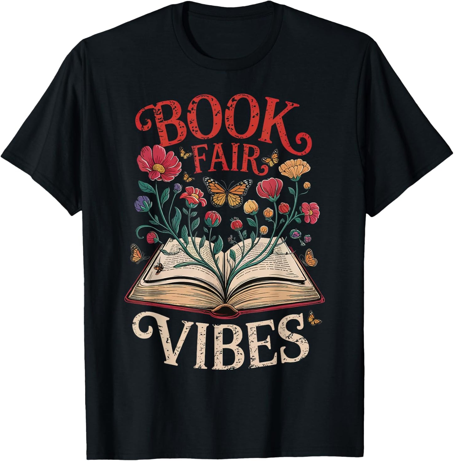 Book Fair Vibes T-Shirt - T-Shirt | Black
