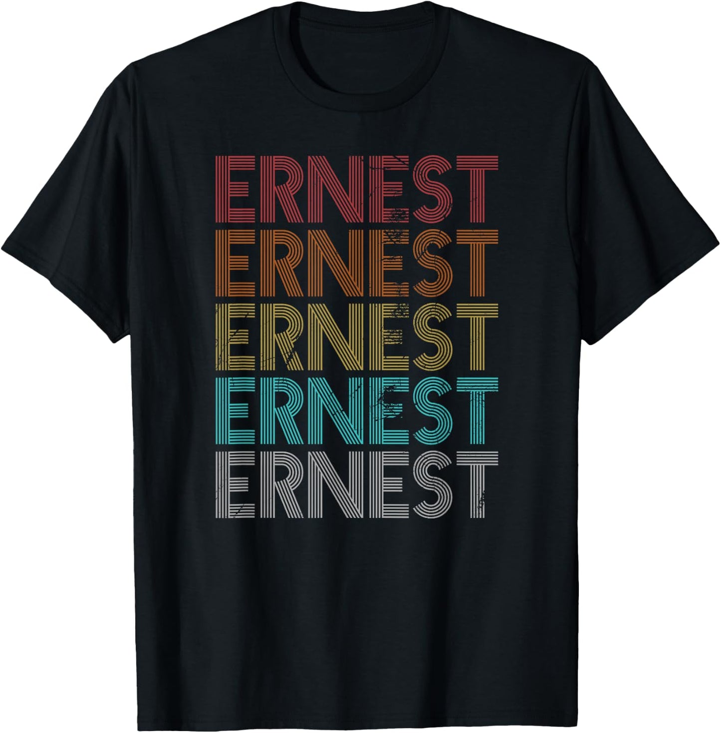 Retro Vintage ERNEST T-Shirt - T-Shirt | Black