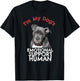 Pit Bull Dog Emotional Support Human Funny Shirt T-Shirt - T-Shirt | Black