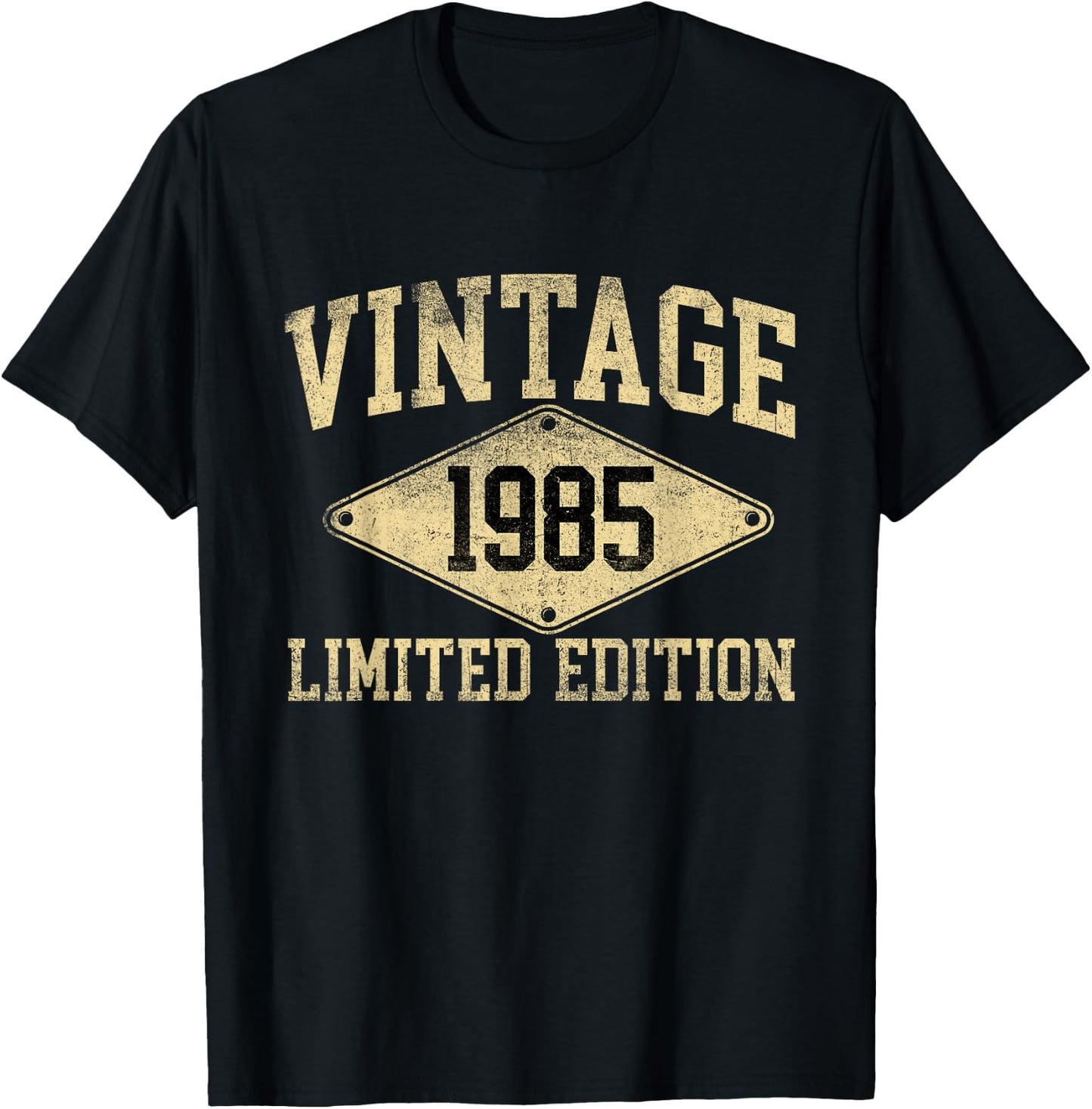 Vintage 1985 Limited Edition Year of Birth Birthday T-Shirt - T-Shirt | Black
