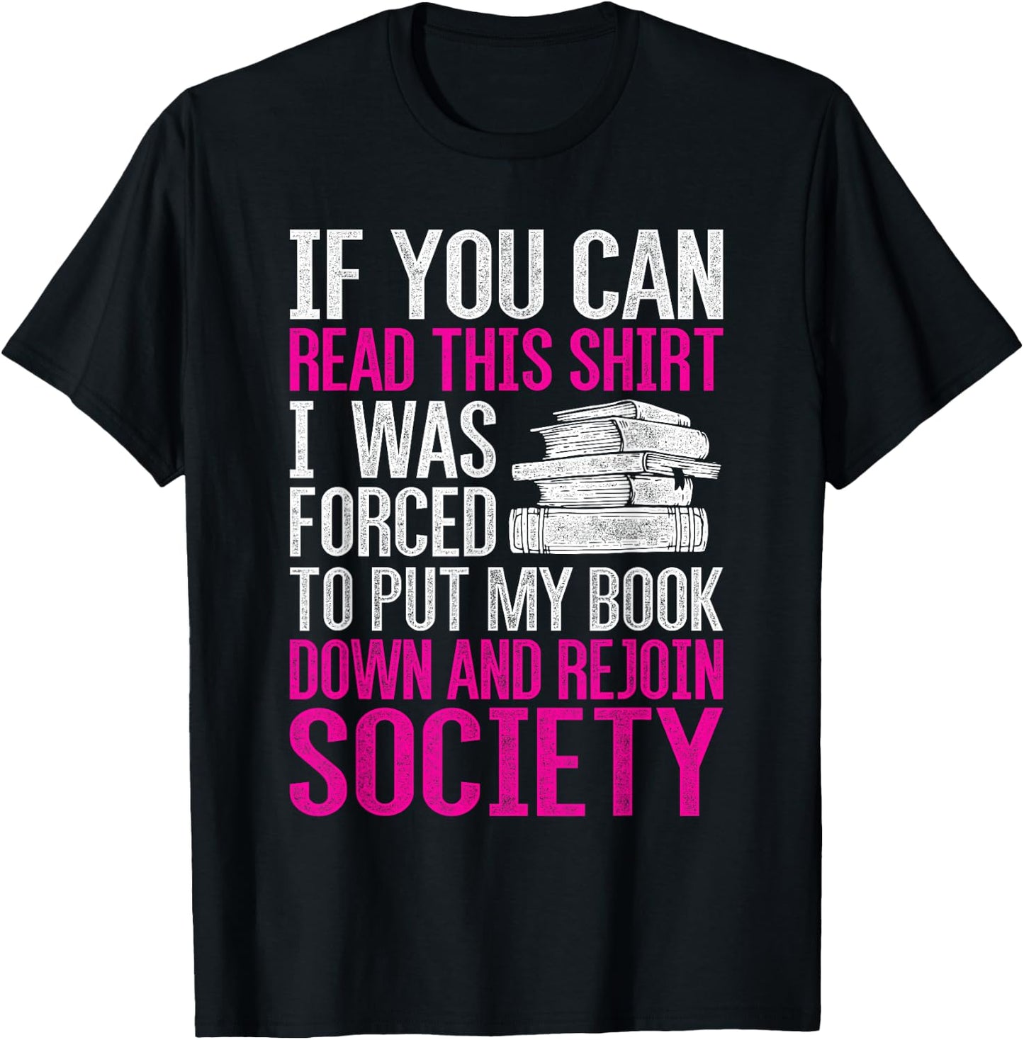 I was Forced to Put My Book Down Reading Small T-Shirt - T-Shirt | Black