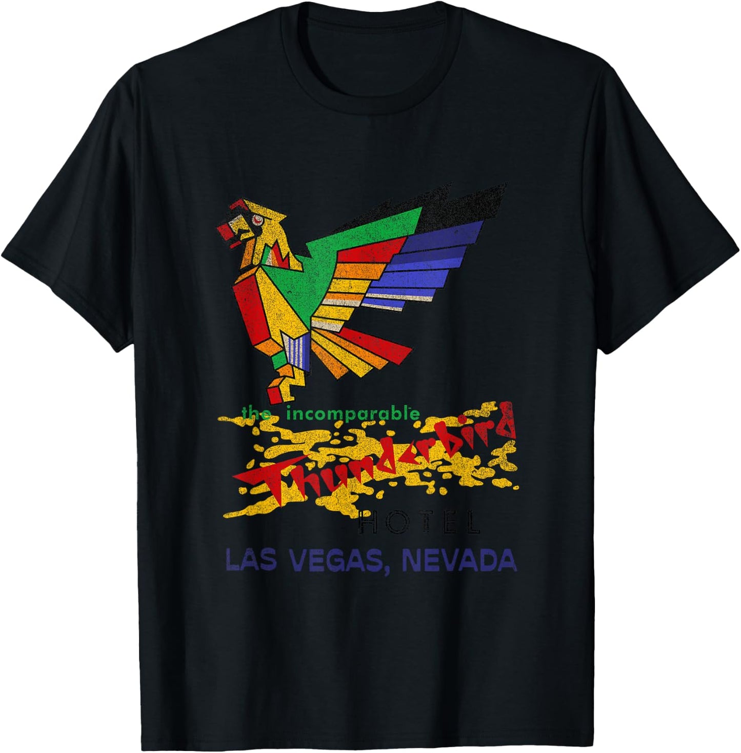Vintage Thunderbird Hotel and Casino Las Vegas T-Shirt - T-Shirt | Black