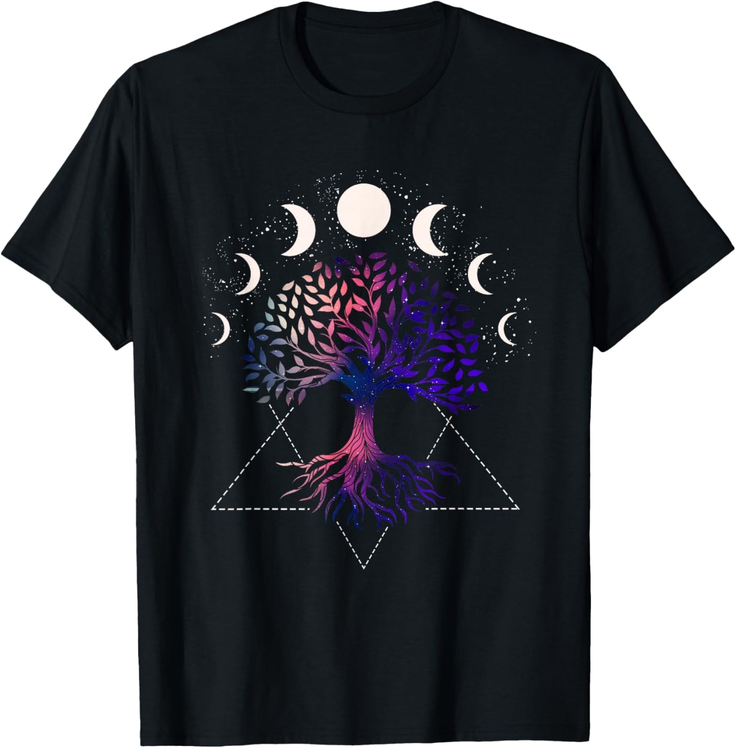Tree Of Life Spiritual Shirt Moonphases for Yoga T-Shirt - T-Shirt | Black