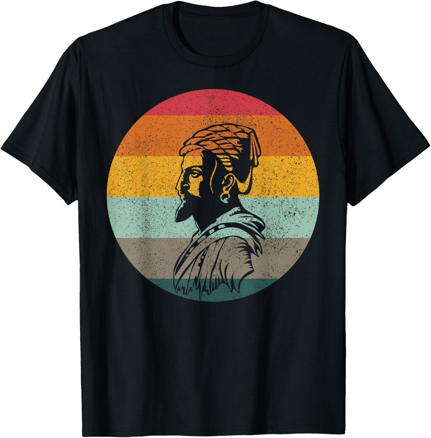 Swag Swami Chatrapati Shivaji Maharaj Vintage Style T-Shirt - T-Shirt | Black
