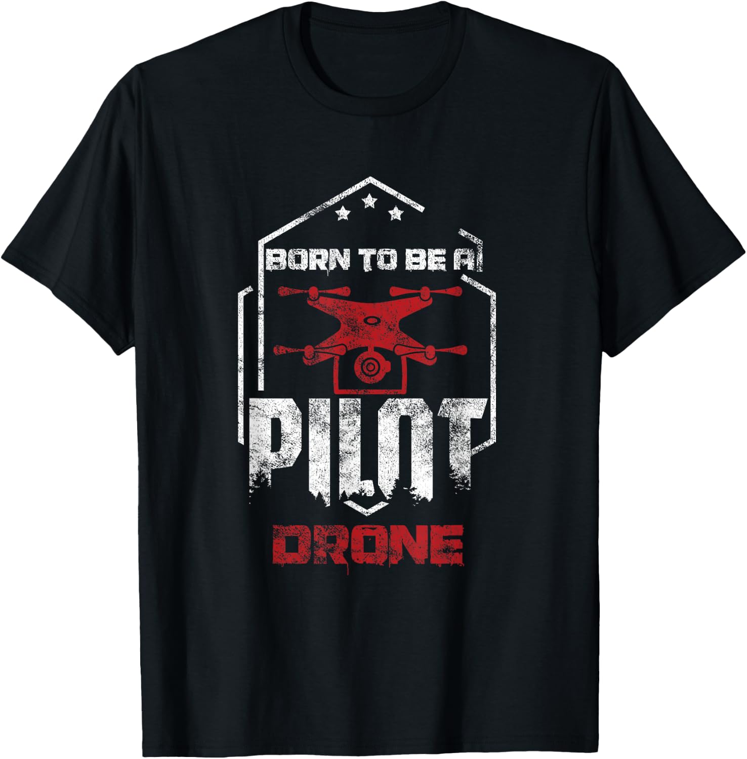 Quadcopter RC Aerial Film Born as a Pilot Drone T-Shirt - T-Shirt | Black