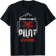Quadcopter RC Aerial Film Born as a Pilot Drone T-Shirt - T-Shirt | Black