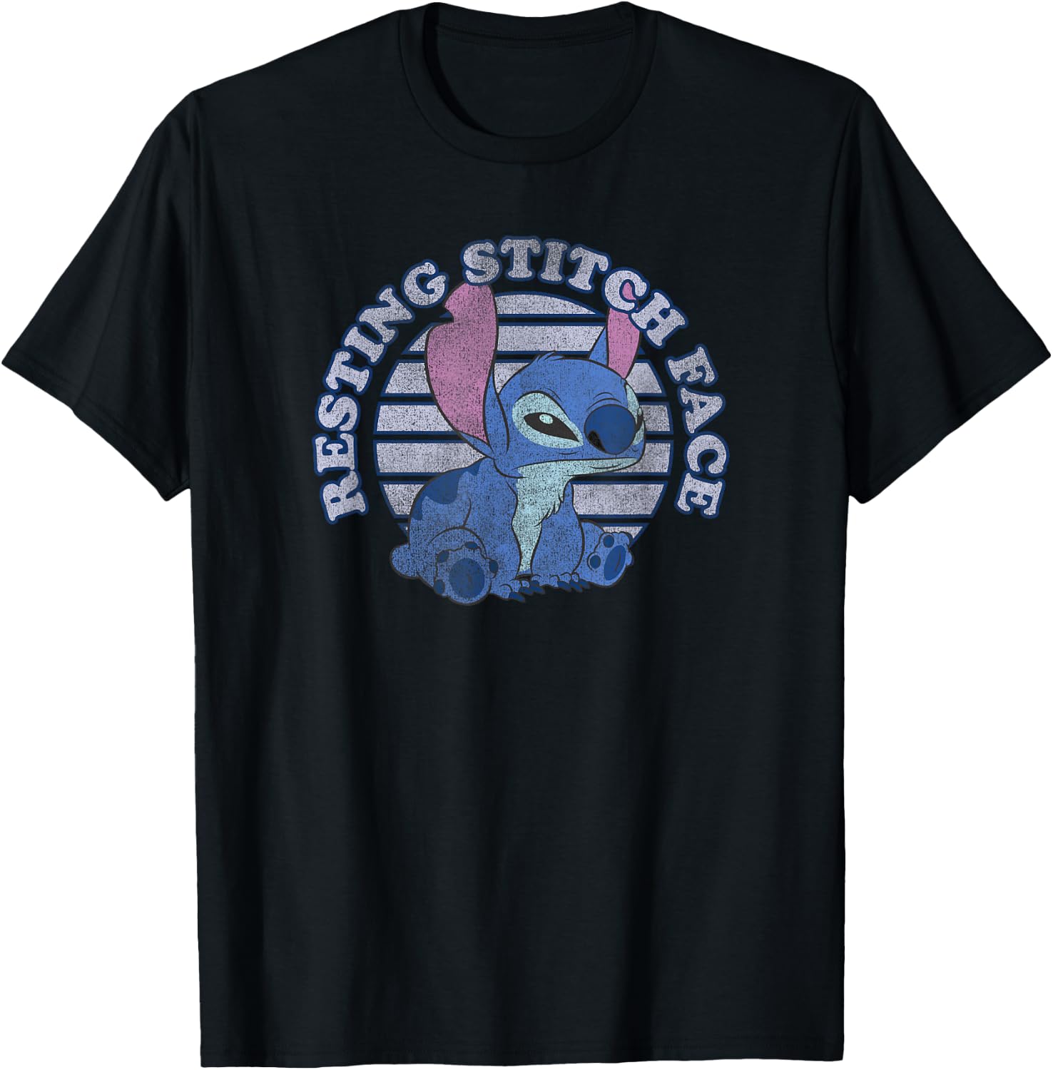 Disney Lilo & Stitch Resting Stitch Face T-Shirt - T-Shirt | Black