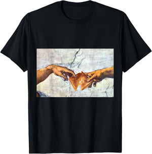 The creation of Adam grilled cheese T-Shirt - T-Shirt | Black