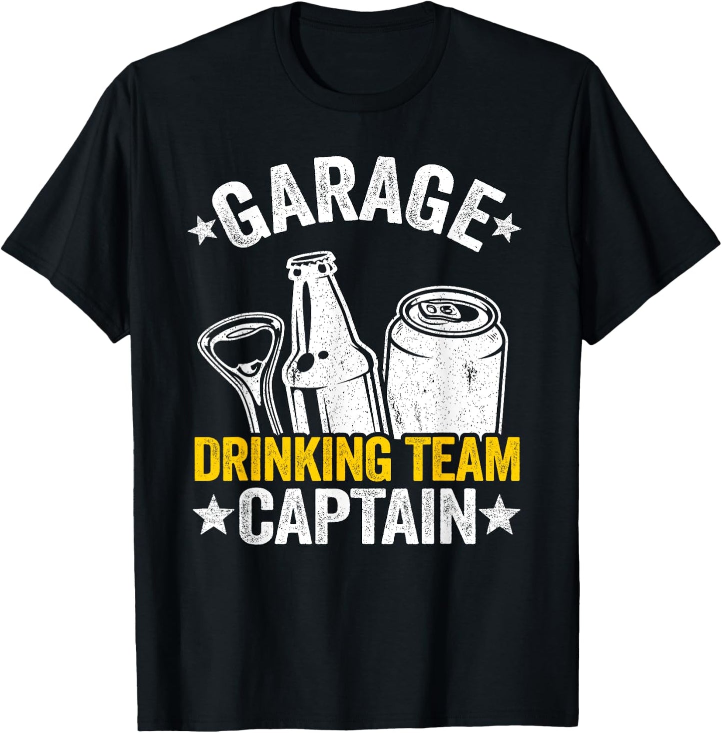 Funny Beer Garage Drinker Garage Drinking Team Captain T-Shirt - T-Shirt | Black