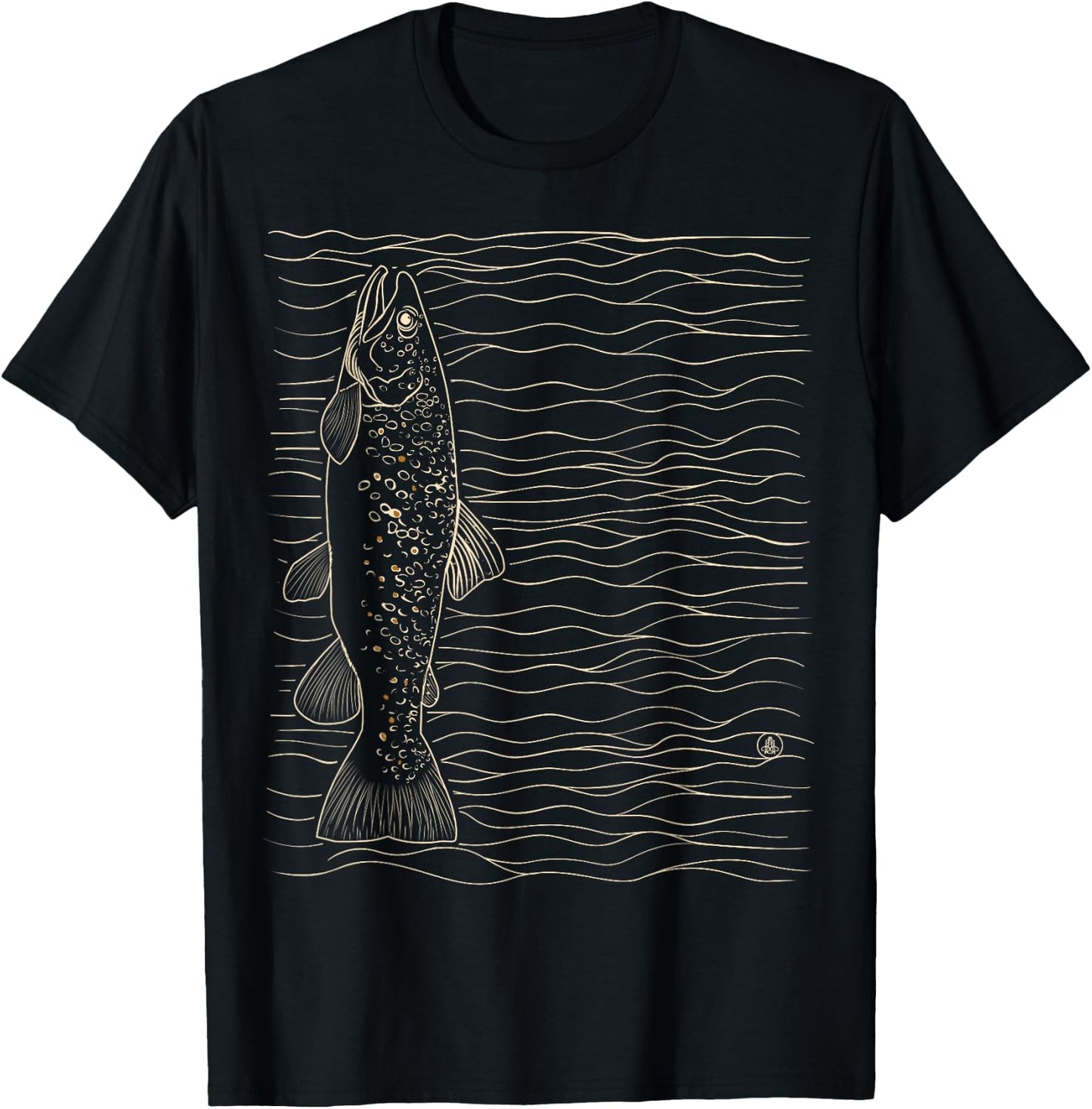 Brown Trout Fly Fishing Dry Fly Tying Fisherman T-Shirt - T-Shirt | Black