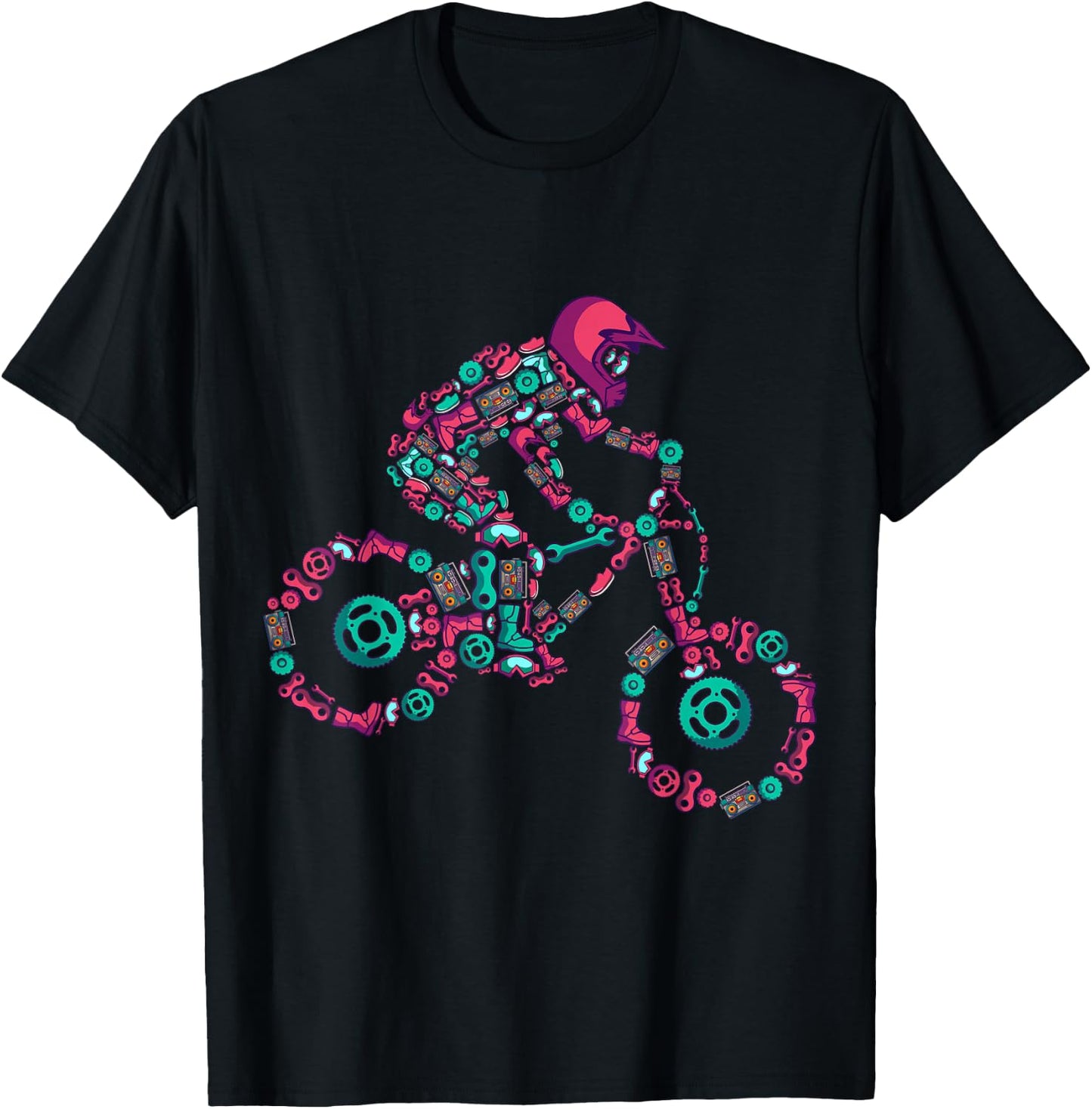 Mountain Bike MTB Downhill Biker Children Boys T-Shirt - T-Shirt | Black