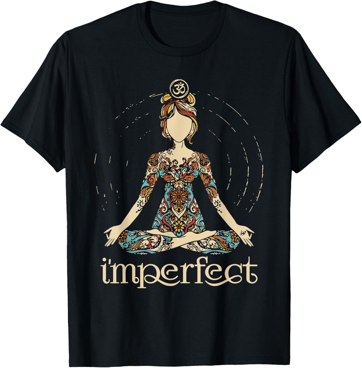 I'm Perfect Women Vintage Namaste Yoga T-Shirt - T-Shirt | Black