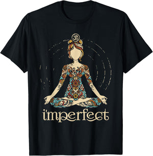 I'm Perfect Women Vintage Namaste Yoga T-Shirt - T-Shirt | Black