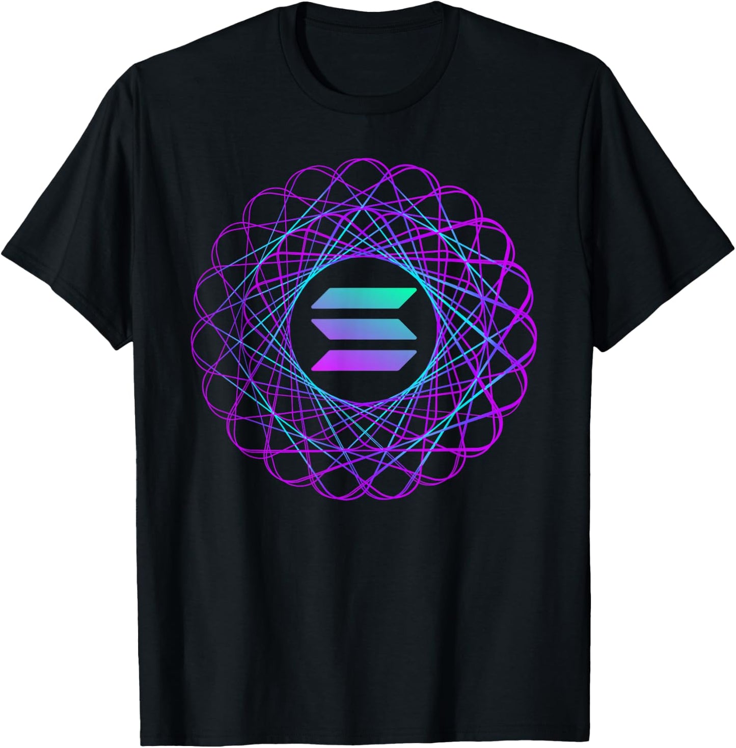 Women Solana Blockchain Cryptocurrency Logo | Solana T-Shirt - T-Shirt | Black