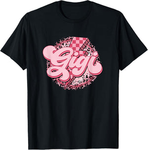 Retro Groovy Gigi Leopard Grandma Mother's Day Women T-Shirt - T-Shirt | Black