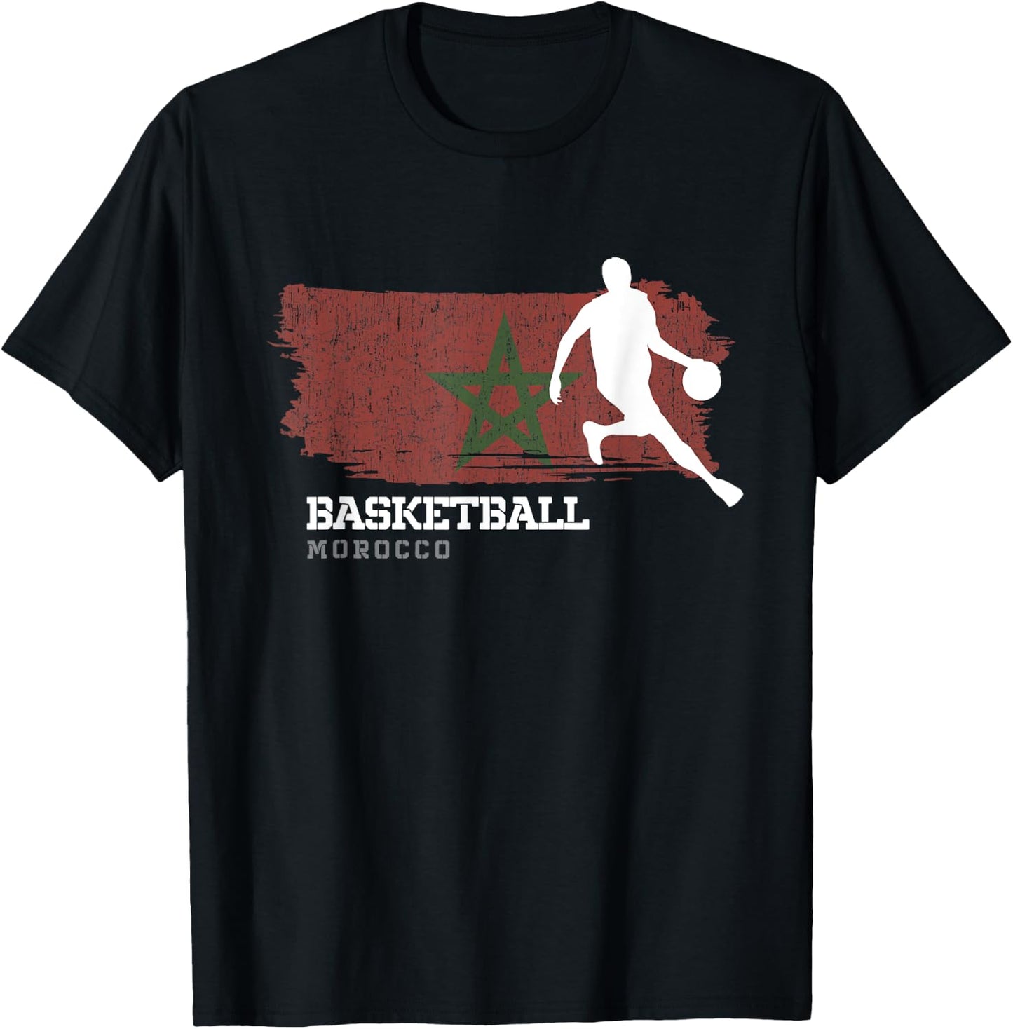 Morocco Basketball Team B-Ball Basketball T-Shirt - T-Shirt | Black