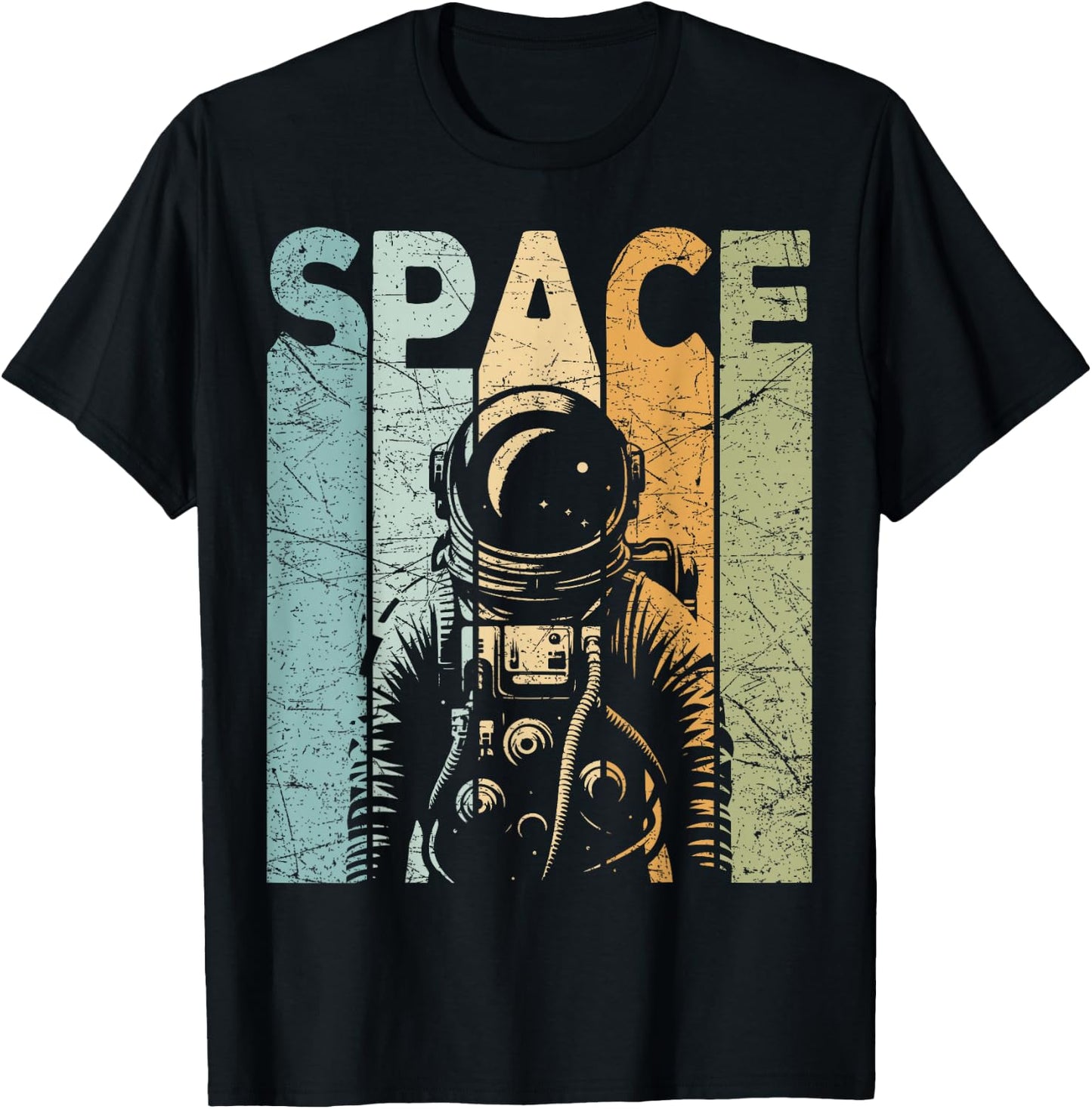 Space Vintage Outer Space Retro Space Nerd T-Shirt - T-Shirt | Black