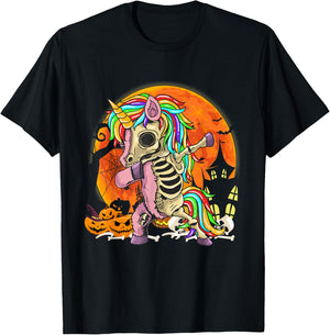 Zombie Unicorn Spooky Halloween boy girl Toddlers Zombiecorn T-Shirt - T-Shirt | Black