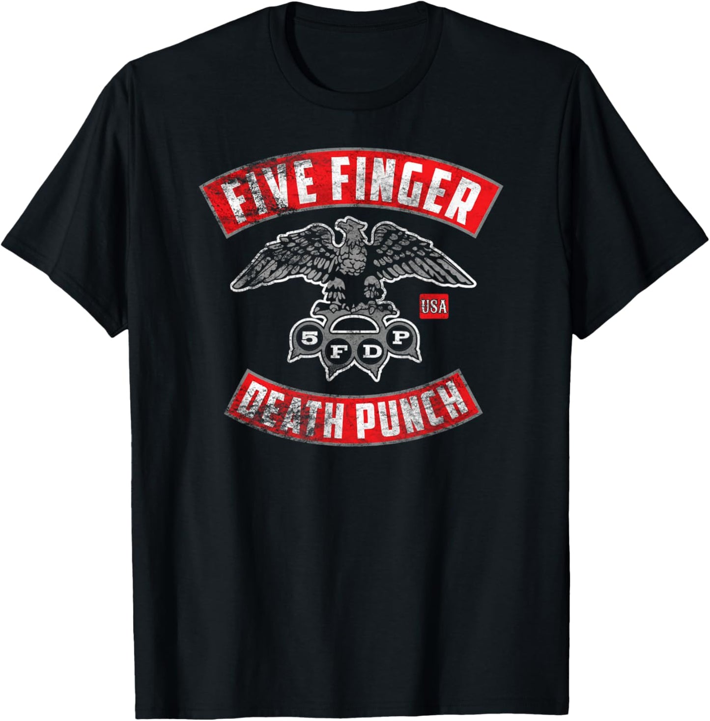 5FDP - Rocker Crest Distressed T-Shirt - T-Shirt | Black