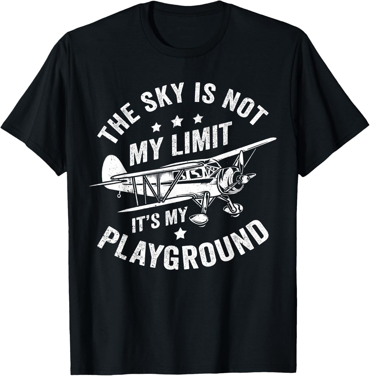 Funny Airplane Pilot Aviation Flying Pilot Airplane Lover T-Shirt - T-Shirt | Black