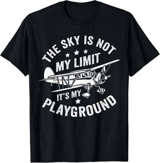 Funny Airplane Pilot Aviation Flying Pilot Airplane Lover T-Shirt - T-Shirt | Black