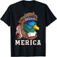 Patriotic Mallard Duck Hunting American Waterfowl Hunter T-Shirt - T-Shirt | Black