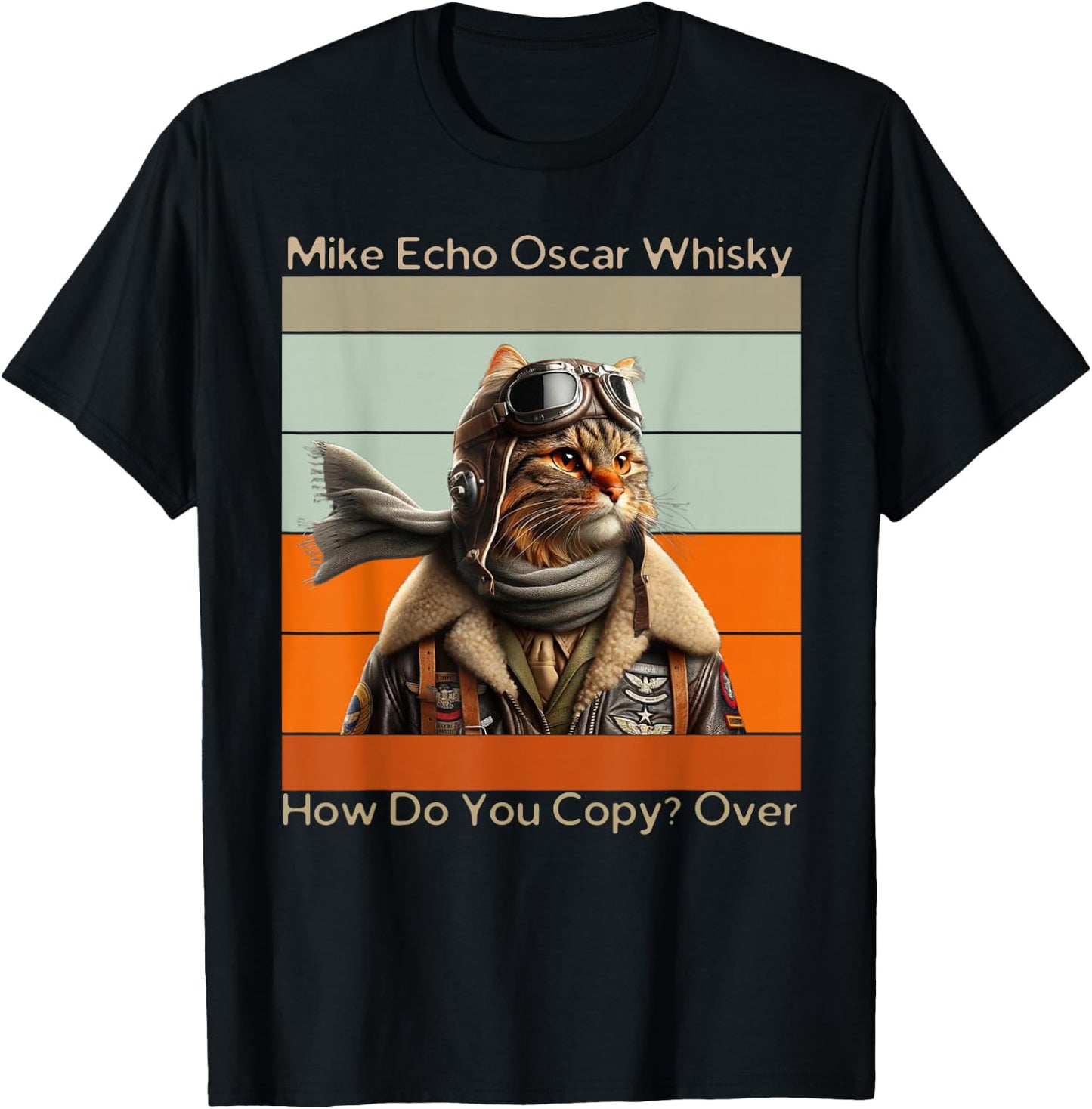Cat Pilot Mike Echo Oscar Whisky How Do You Copy Women Kids T-Shirt - T-Shirt | Black