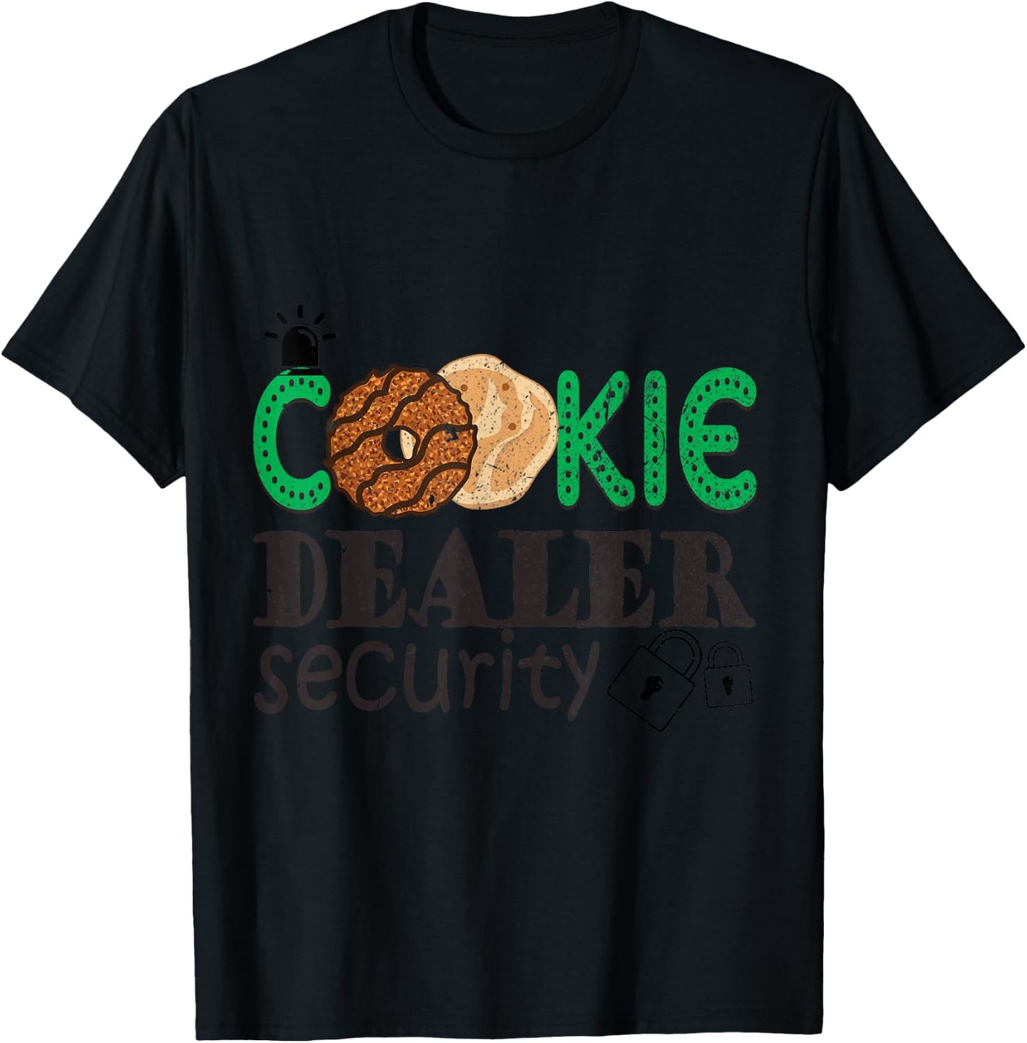 Scout Shirt Cookie Dealer Security Cookie Girl Troop Leader T-Shirt - T-Shirt | Black