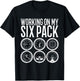 Working On My Six Pack Funny Aviation Flight School Pilot T-Shirt - T-Shirt | Black
