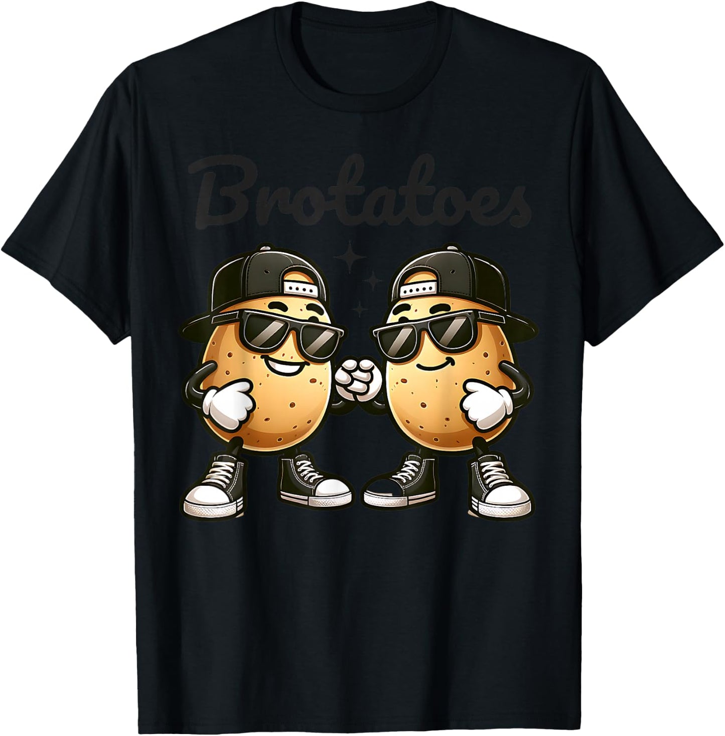 Best Friend Potato Pun Funny Matching Boys Bestie BFFs Kids T-Shirt - T-Shirt | Black
