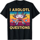 Large Axolotl Retro I Axolotl Questions Cute Axolotl Kids T-Shirt - T-Shirt | Black