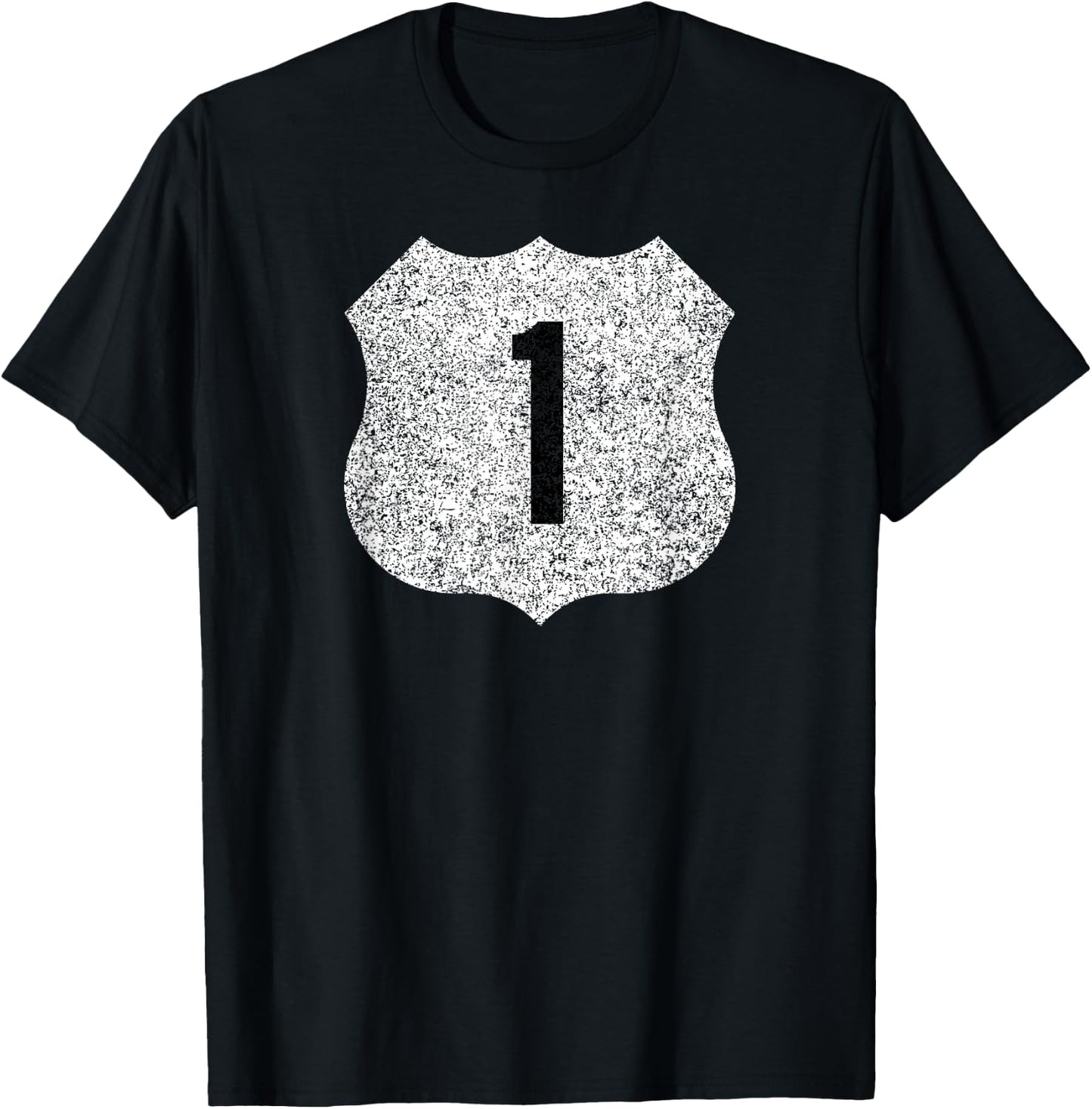 U.S. Highway 1 US1 Road Sign Route 1 T-Shirt - T-Shirt | Black