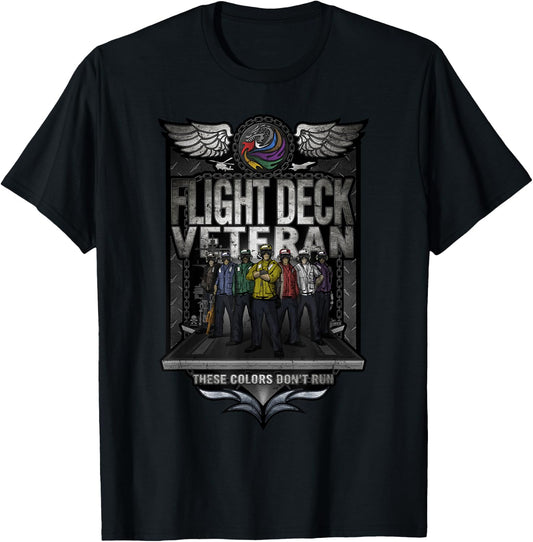 United States Naval Aircraft Carrier Flight Deck Veteran T-Shirt - T-Shirt | Black
