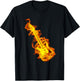 Electric Guitar In Flames Gift Rock Guitar Lovers T-Shirt - T-Shirt | Black