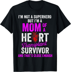 Heart Transplant Recipient Mom Hero Surgery Survivor T-Shirt - T-Shirt | Black