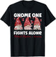 Gnome One Fights Alone Burgundy | Multiple Myeloma Awareness T-Shirt - T-Shirt | Black