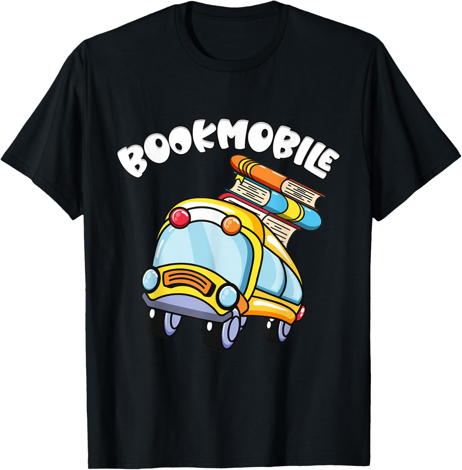 Funny Bookmobile Gifts for Librarians Book Lovers Gifts T-Shirt - T-Shirt | Black