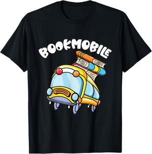 Funny Bookmobile Gifts for Librarians Book Lovers Gifts T-Shirt - T-Shirt | Black