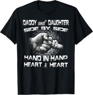 Daddy Daughter Fist Bump Matching Father's Day Best Dad T-Shirt - T-Shirt | Black
