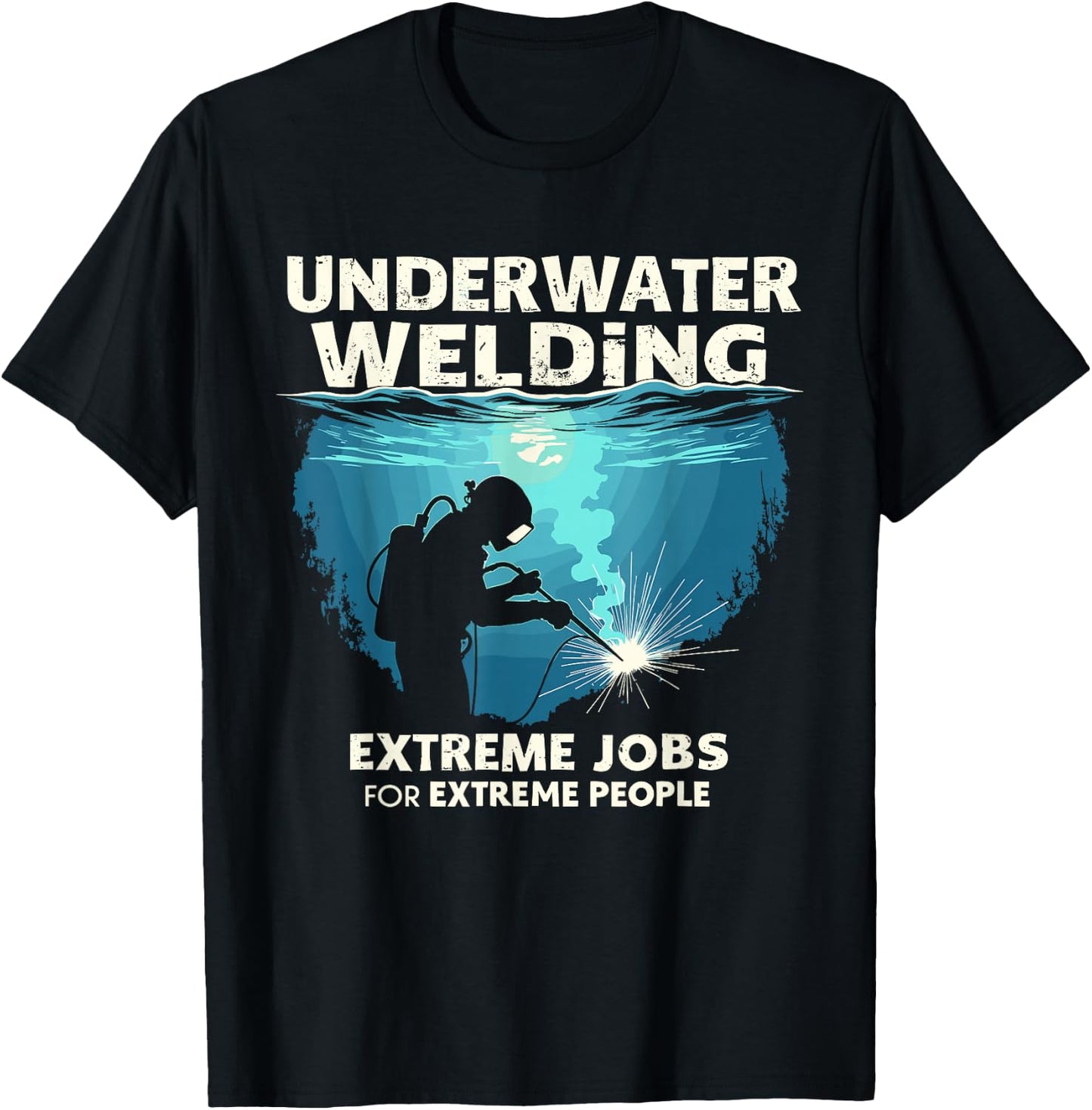 Deep Sea Welding Sea Welder Professional Diver T-Shirt - T-Shirt | Black