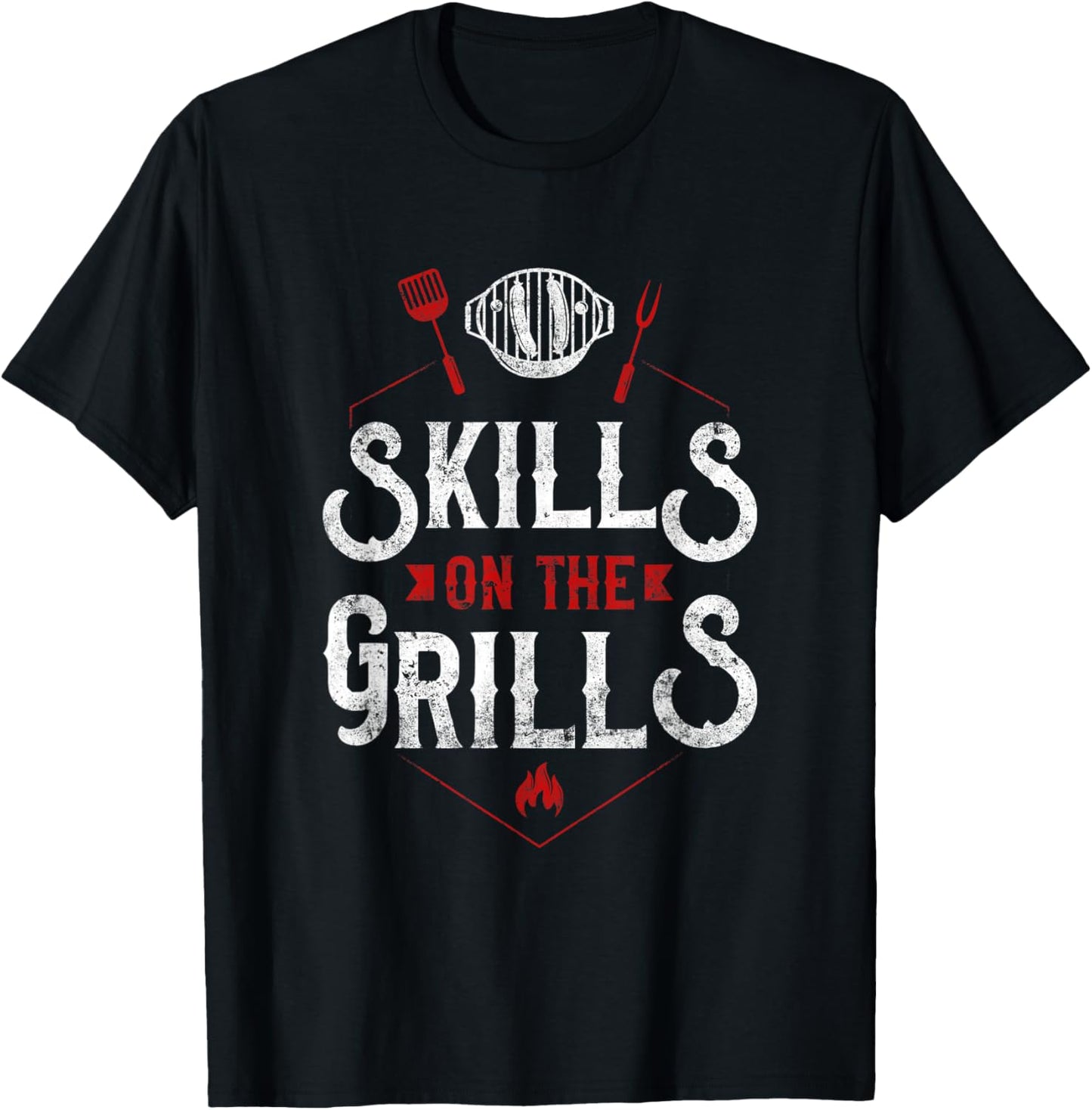 BBQ Smoker Skills On The Grills T-Shirt - T-Shirt | Black
