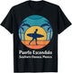 Puerto Escondido Southern Oaxaca Mexico Surfing Vintage Sun T-Shirt - T-Shirt | Black