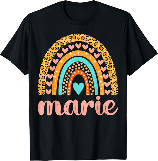 Marie Marie Name Birthday Shirt Gift T-Shirt - T-Shirt | Black