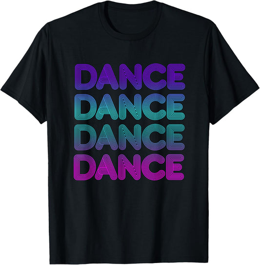 Retro Dance for Dancers I Love Dancing Teens Kids T-Shirt - T-Shirt | Black
