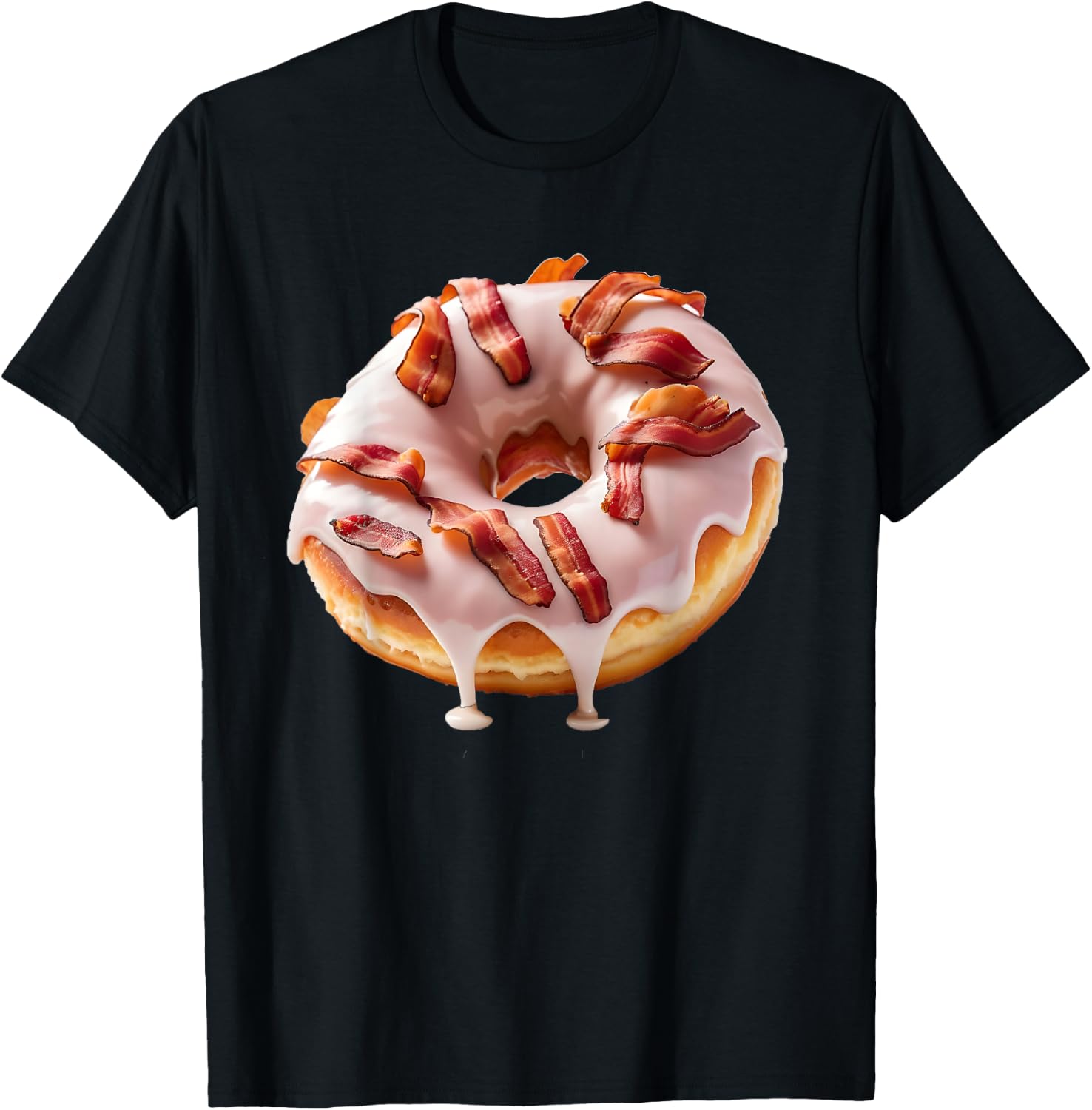 Maple Bacon Donut T-Shirt - T-Shirt | Black